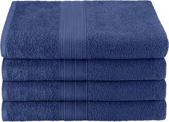 Superior Eco-Friendly Ringspun Cotton Modern Absorbent 4-Piece Bath Towel Set