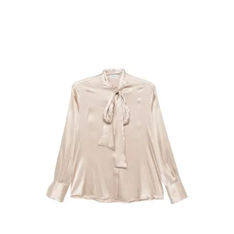 Mazzarelli Pussy-bow Satin Blouse