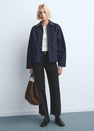 Mango Jeans Catherin culotte vita alta black denim - Donna - 36 - MANGO