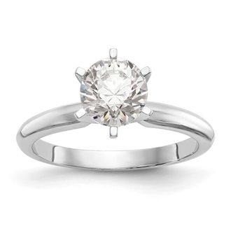 Diamond2Deal 14k White Gold Lab Grown Diamond Wedding Band Ring 1/2Ct Clarity- VS Color- G-H