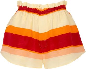 Raquel Diniz Short Shorts - Dames - Bermuda - Veelkleurig - M - Linnen - Korte Broeken