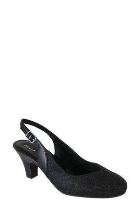 David Tate Avenue Slingback Pump in Black Sparkle at Nordstrom, Size 10.5