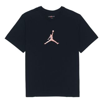 Nike Jordan Air Jordan Sport DNA Solid Color Logo Alphabet Numeric Round Neck Short Sleeve Black DO8899-010
