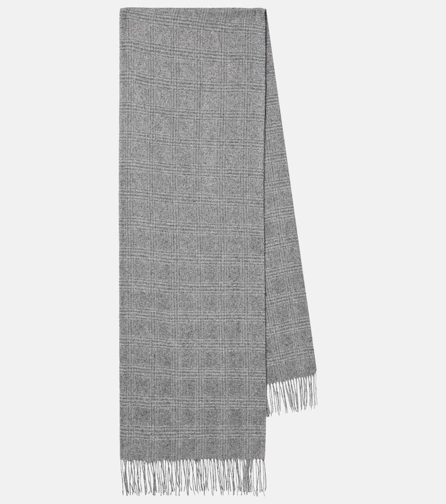 スカーフ Chiaroscuro Biker Scarf - Alexander McQueen - Twill - Grey Alexander Mcqueen Chiaroscuro Biker Scarf - Twill - Grey