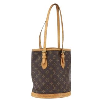 Louis Vuitton Pre-owned Bucket Bags, female, Brown, Size: ONE SIZE Pre-owned Vintage Canvas Bucket Bag