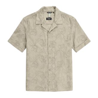 Antony Morato Short Sleeve Hemden - Heren - Overhemden - Beige - Maat: XL