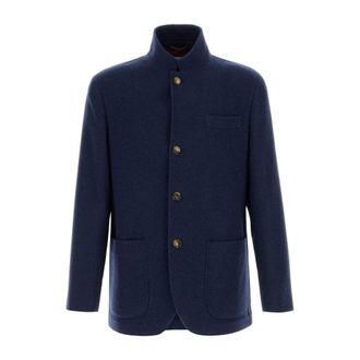 Brunello Cucinelli WR Cashmere Outerwear - male - Brunello Cucinelli - Cashmere Knitwear - Blue - L - Knitwear