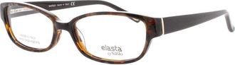 Elasta Unisex Tortoise Rectangular Eyeglass Frames Elasta-E-5796-Jsn-51