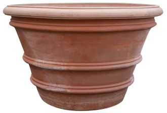 Biscottini International Biscottini - Jarr&oacute;n De Terracota 115x69 Cm Made In Italy Gran Jarr&oacute;n De Exterior Hecho A Mano Grandes Macetas De Terracota Para Plantas