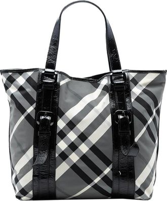 Burberry 2010-2025medium Beat Check Victoria nylon shopper - Grijs