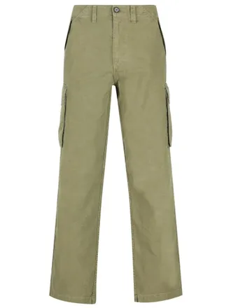 Burberry Green Straight Cargo Trousers