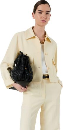 Gerard Darel Tilda Cropped Jacket in Yellow at Nordstrom, Size X-Large
