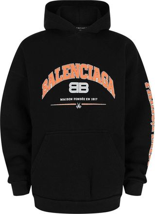 Balenciaga Oversized Logo Print Hoodie