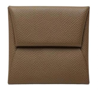Herm&egrave;s Pre-owned Bastia Coin Pouch - Dames - Vintage Accessoires - Bruin - ONE Size - Leer - Vintage