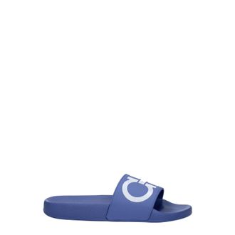 Ferragamo Mujers Chanclas Y Zuecos Groovy Caucho Azul/Azul Sombra