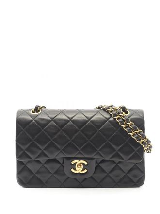 Chanel 1994-1996 Small Classic Lambskin Double Flap shoulder bag - Black