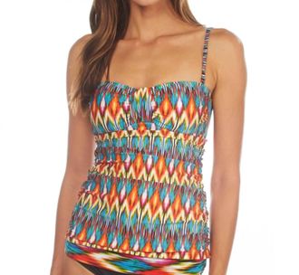 Kenneth Cole Bandeau Tankini Top In Upon The Horizon