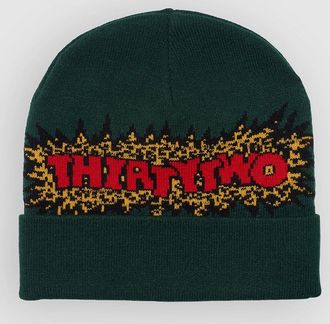 Thirty Two Leopard Beanie gr&uuml;n