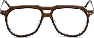 Matsuda Occhiali con inserti spessi - Marrone