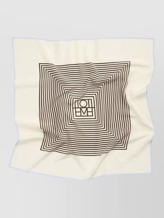 Toteme monogram silk scarf geometric pattern