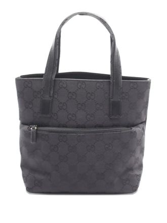Gucci 2000s GG-pattern tote bag - women - Canvas - One Size - Black