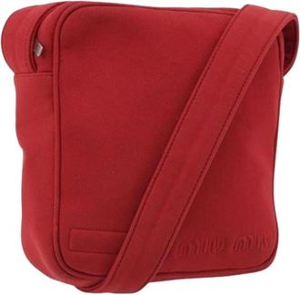 Miu Miu Pre-owned Canvas Shoulder Bag - Dames - Vintage Schoudertas - Rood - ONE Size - Vintage