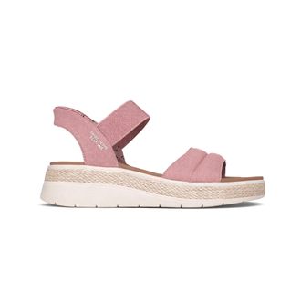 Skechers Bobs Sun Ray Womens Ankle Strap Sandals Rose - Pink Textile - Size UK 6.5