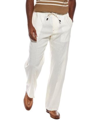 Isaia Wool & Linen-Blend Trouser