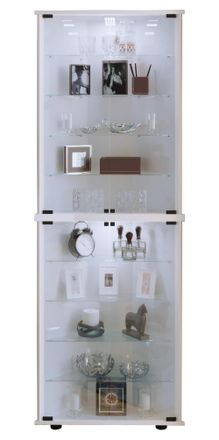 ebuy24 Ebuy24 - Vitrina De Vidrio Vcm De Pie Vitrina De Vidrio Con Vidrio De Seguridad Esg Dimensiones Aprox. Al. 176 X An. 67 X P. 23 Cm Soporte Vitrina De 