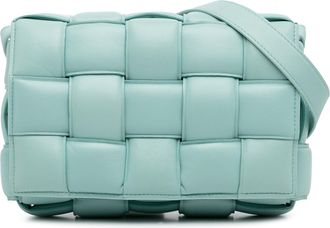 Bottega Veneta Pre-owned Womens Padded Cassette Crossbody Bag - Turquoise Leather - One Size