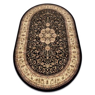RugsX Rugsx - Alfombra Royal Adr Oval Modelo 521 Negro Black 200x290 Cm