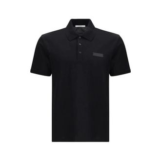 Givenchy Polo Shirts, male, Black, Size: M Polo in cotton with Paris grosgrain
