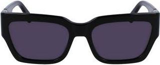 Longchamp 55mm Rectangular Sunglasses in Black at Nordstrom Rack