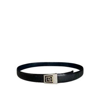 Dior Pre-owned Cintura in Pelle con Fibbia Monogram - - Pre-owned - Donna - Nero - ONE SIZE