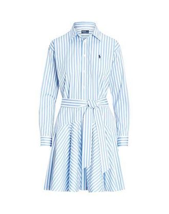 Ralph Lauren STRIPED COTTON PANELED SHIRTDRESS