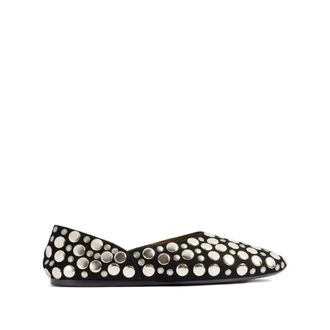 Khaite Ballerina Shoes, female, Black, 4 UK, Jane Flat w/ Studs