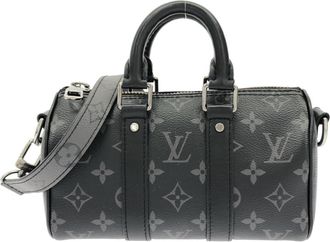 Louis Vuitton Black Coated Canvas Boston Bag (Pre-Owned)