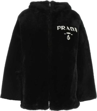 Prada Black reversible fur coat