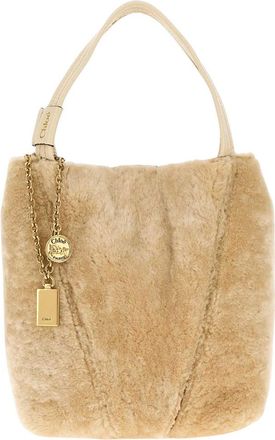 Chlo&eacute; Beige Spin Small Tote