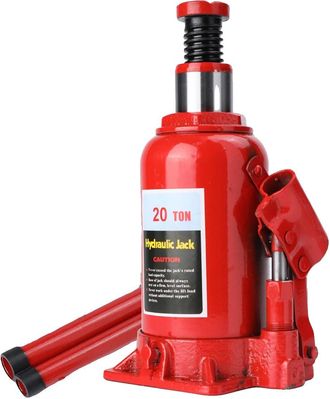 OEM Gato Hidr&aacute;ulico, Capacidad De 20 Toneladas, Construcci&oacute;n De Acero Inoxidable, Altura M&iacute;nima 22 Cm, Altura M&aacute;xima 41 Cm, Peso 6,3 Kg