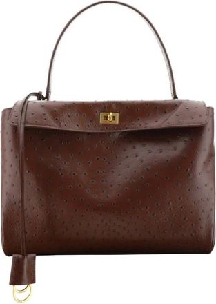 Balenciaga Tassen, Dames, Bruin, ONE Size, Leer, Rodeo Medium Schoudertas