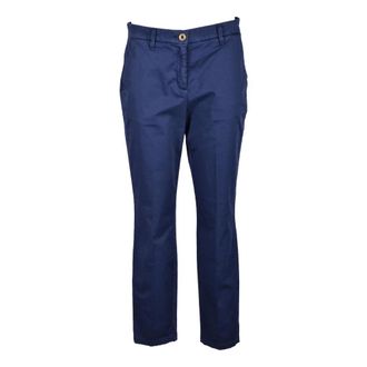 Jacob Cohen Dames, Broeken, Blauw, Maat: 2XS Katoen