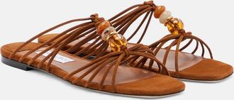 Jimmy Choo London Lova beaded suede sandals