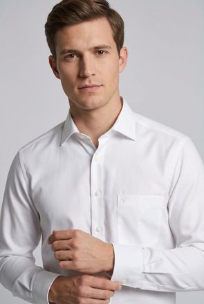 Marvelis Langarmhemd MARVELIS, Herren, Gr. 38, N-Gr, hellbeige, Web, Obermaterial: 100% Baumwolle, normal, 2-Knopf-Manschette, Hemden Langarmhemd, modern fit, 