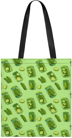 Generic Pickle Jar Print Tote Bag for Women Men Shoulder Bags Purses Pouch Handbags