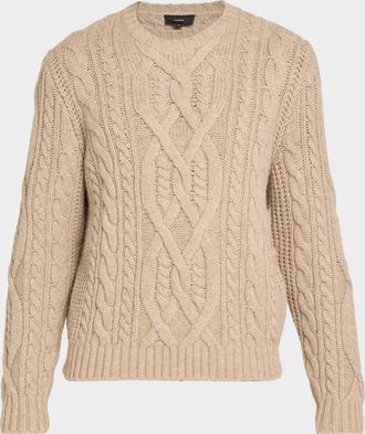 Vince Men & apos;s Merino Wool Mega Cable Crewneck Sweater