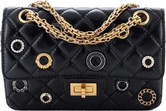 Chanel Crystal Charms 2.55 Reissue Flap Bag Aged Quilted Calfskin 224 shoulder bag - Zwart