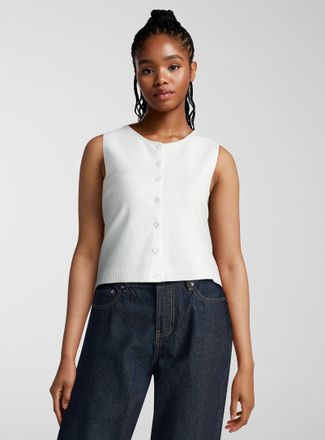 Twik Womens Fine-knit buttoned vest