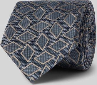 Willen Krawattenfabrik Krawatte aus Seide im Allover-Look (7,5 cm) in Blau, Gr&ouml;&szlig;e 1