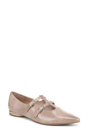 Naturalizer Brigitte T-Strap Mary Jane Flat in Warm Taupe Faux Leather at Nordstrom Rack, Size 8